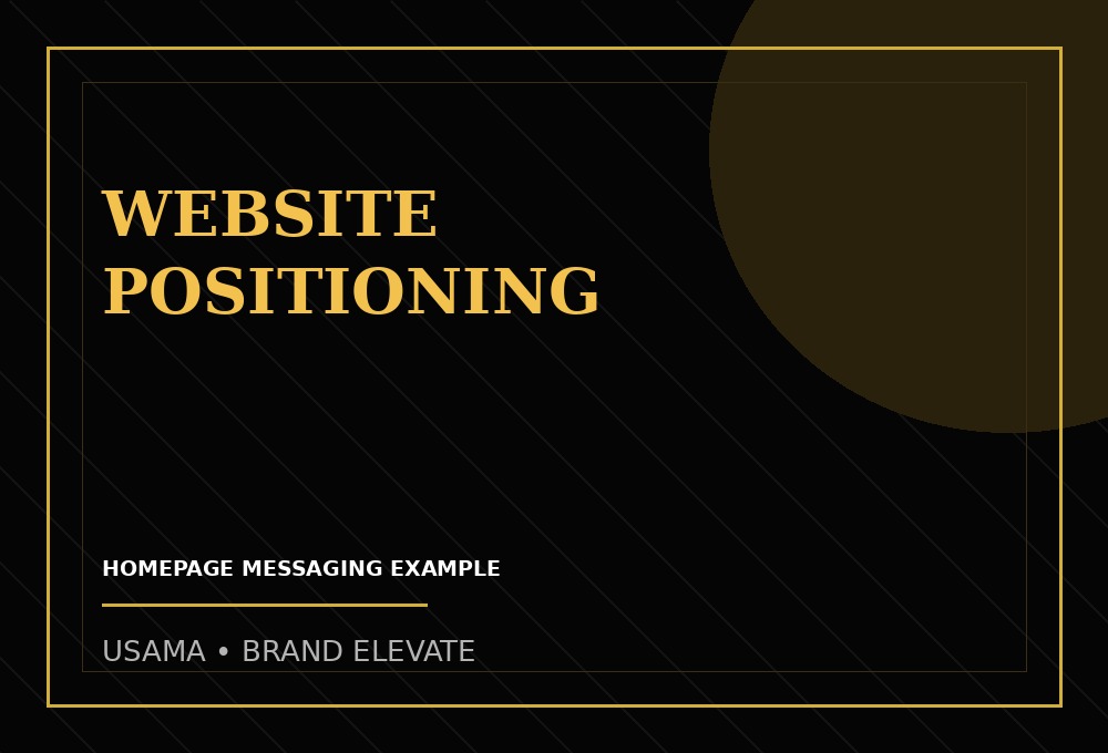 Website Brand Positioning